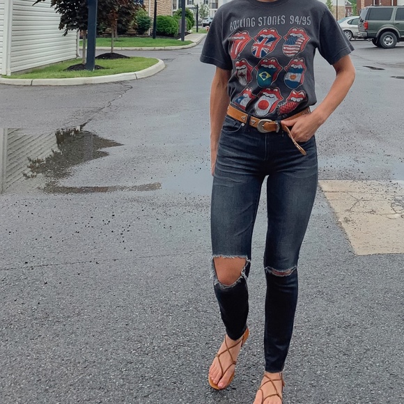 SOLD madewell distressed high riser skinny jeans - Picture 2 of 6